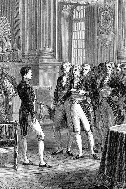Louis de Fontanes congratulating Napoleon