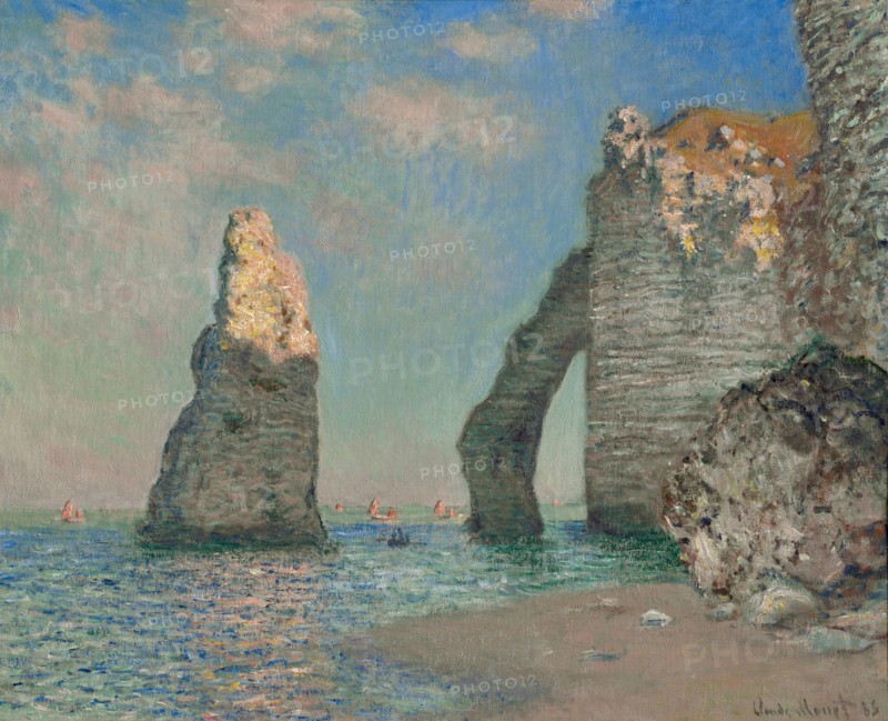 Claude Monet, French, 1840–1926, The Cliffs at Étretat, 1885, Oil on canvas, 25 5/8 x 32 in. (65.1 x 81.3 cm