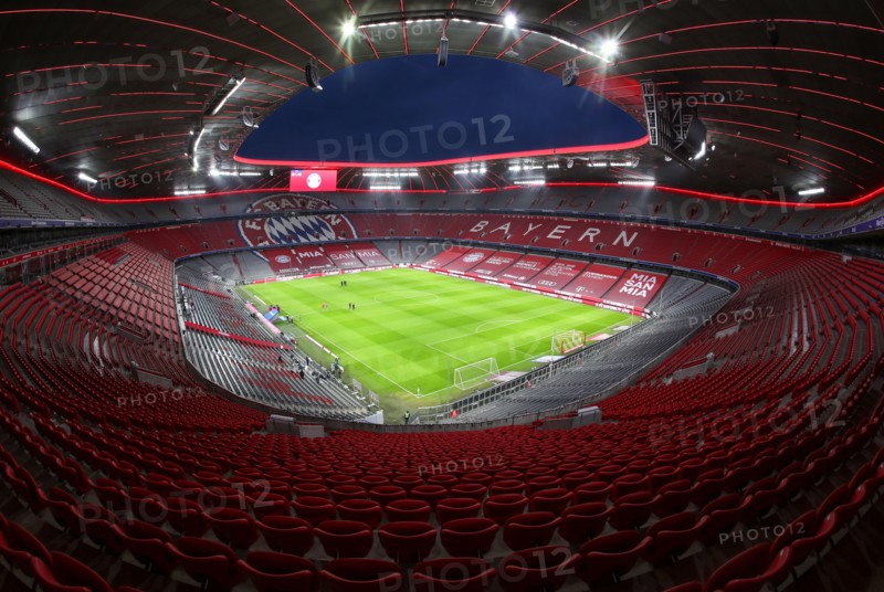 Stadion Allianz Arena in Muenchen Froettmaning for the UEFA Euro 2020 / 2021 football European Championship  
Football Stadium from FC Bayern Munich 
© diebilderwelt / Alamy Stock