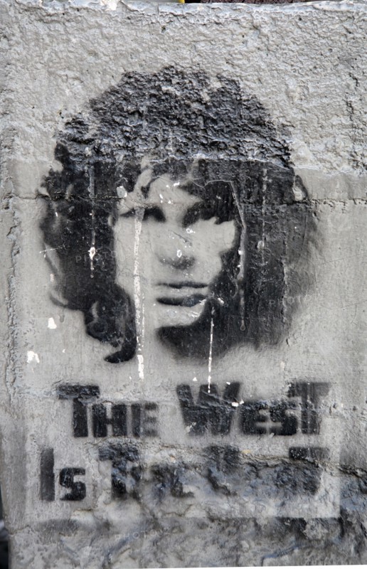 "The West is the Best", Jim Morrison stensil, La Paz ,Bolivia, South America