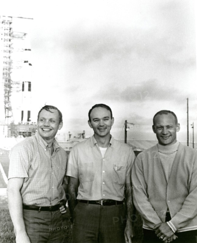 Apollo 11 flight crew, Neil A. Armstrong, Michael Collins and Buzz Aldrin