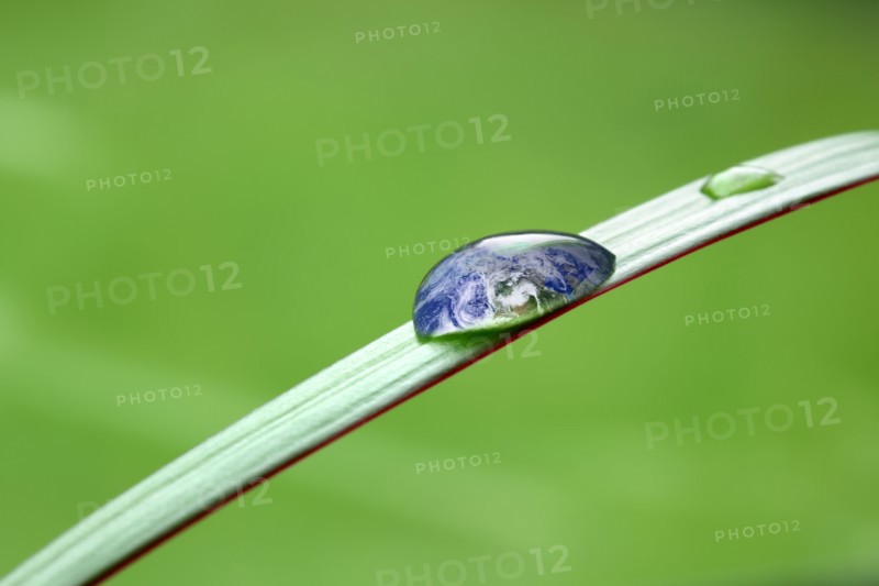 Planet earth waterdrop
