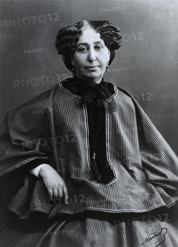 George Sand (1805-1876) was the pseudonym of French novelist and feminist Amantine-Lucile-Aurore Dupin, later Baroness Dudevant. Sand was an amazing author, personality, and all-around woman. She earned as much notoriety for her Bohemian lifestyle as for