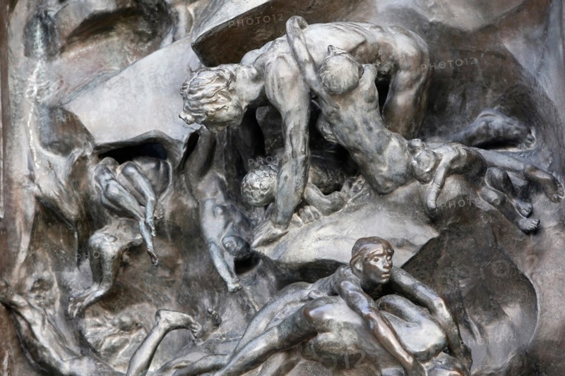 Rodin museum, Paris. The Gates of Hell. About 1890. Detail. France.