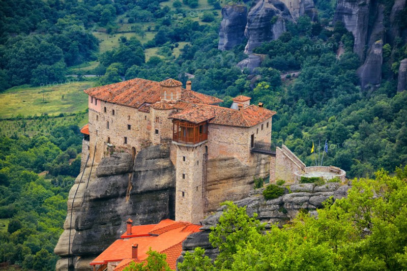 Roussanou Monastery at Meteora Monasteries in Trikala region, Greece.