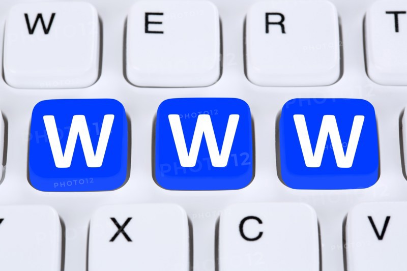 Internet www world wide web online on computer keyboard