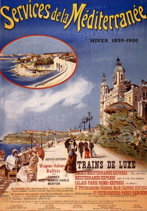 1900s France French Riviera  Cote D'azur Poster
