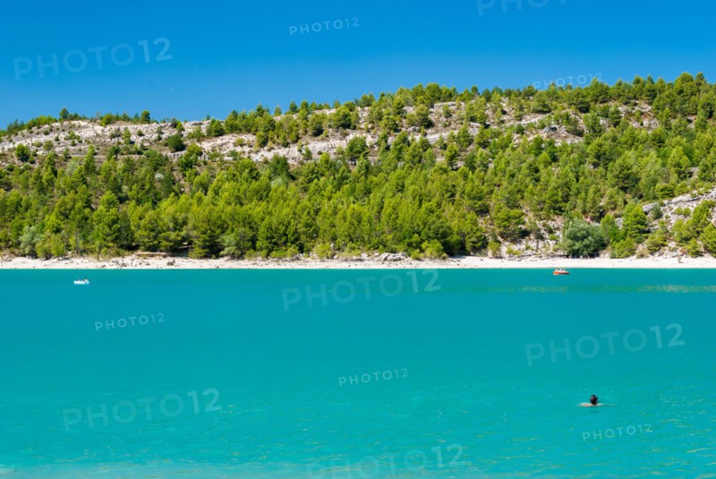 The lake of Sainte Croix, in Provence, during the summer