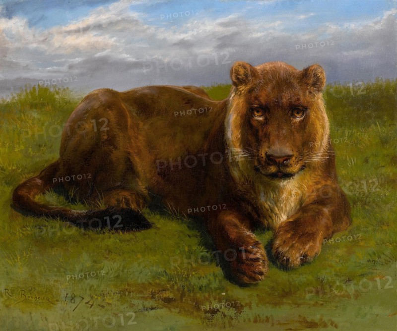 Rosa Bonheur - Lionne posant