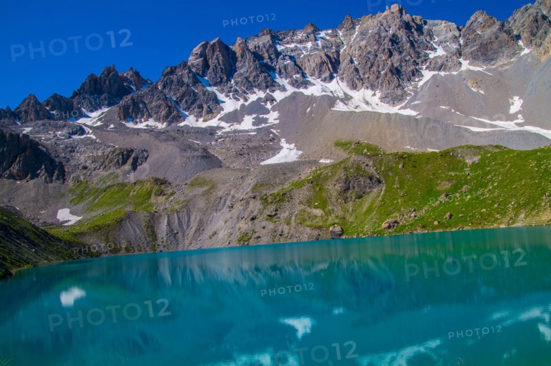 lake sainte anne qeyras in hautes alpes in france