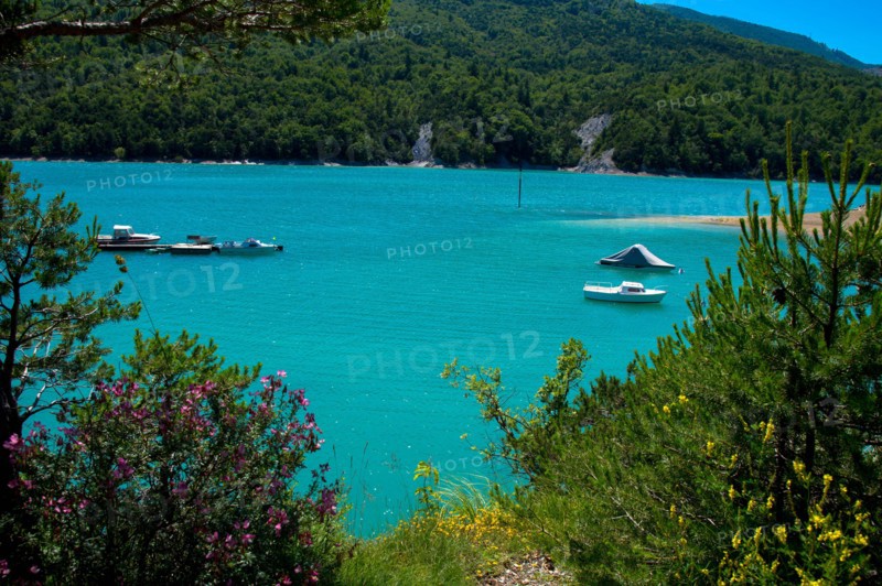 Beautiful lac de Serre Poncon in the French alps in France