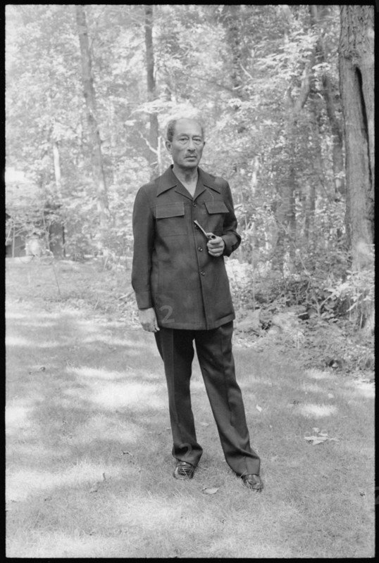 Anwar Sadat poses at Camp David