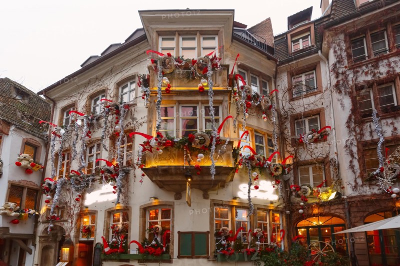 Christmas street in Strasbourg, Alsace, France