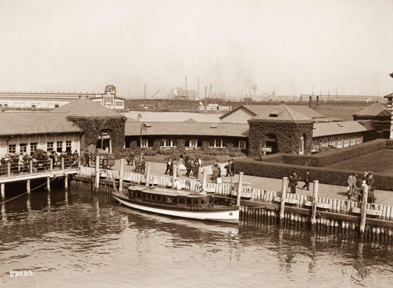 Ellis Island - In the 19th century, Ellis Island was the site of Fort Gibson and later became a naval magazine. The first inspection station opened in 1892 and was destroyed by fire in 1897. The second station opened in 1900 and housed facilities for medical quarantines as well as processing immigrants. After 1924, Ellis Island was used primarily as a detention center for migrants. During both World War I and World War II its facilities were also used by the United States military to detain prisoners of war.