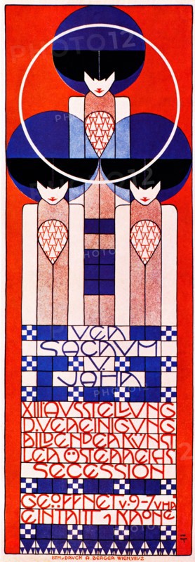 Ver Sacrum 1903 poster by Kolo Moser for the 13th exhibition of the Vienna Secession artists staged by their magazine