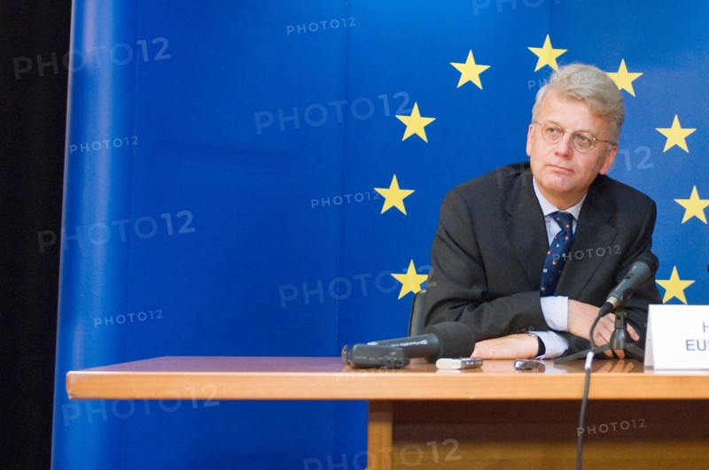 German ambassador Hansjˆrg HABER, Head of European Union Monitoring Mission to Georgia, holds a press briefing  on Friday, 24 October 2008 at European Council headquarters during his first visit to Brussels since the launch of the mission on 1st October  Ref: ZB912_122918_0004  Date: 24.10.2008  COM
