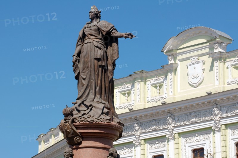 Bronze monument of Catherine the Great, empress of Russia, Odessa, Ukraine, Europe