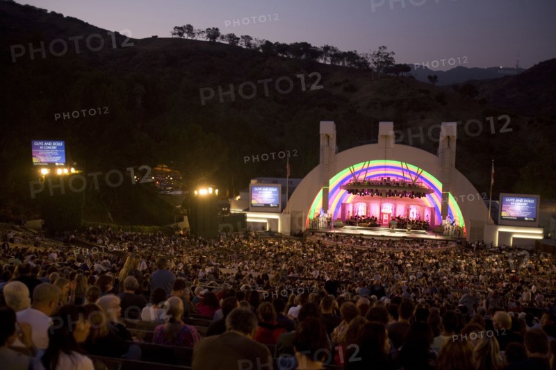 A night concert at the Hollywood Bowl outdoor amphitheatre, Los Angeles, CA