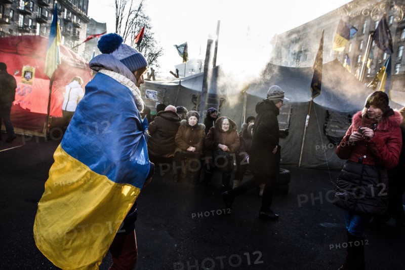 Kiev, Ukraine. 29th Dec, 2013. Inside the Euromaidan tent camp.Photo: Sergii Kharchenko/NurPhoto © Sergii Kharchenko/NurPhoto/ZUMAPRESS.com/Alamy Live News