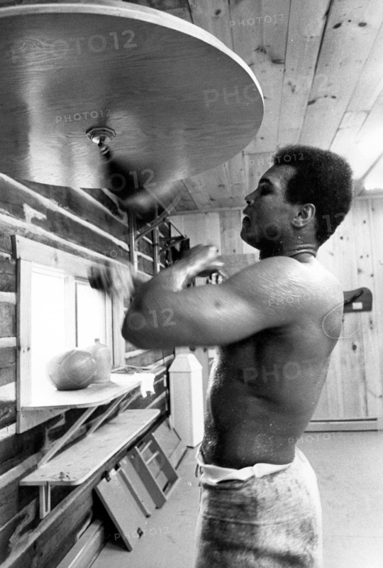 Boxer Muhammad Ali in training
