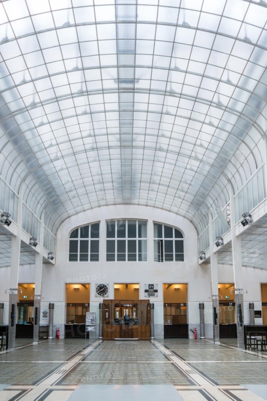 Main hall of Austrian Post Office Savings Bank in Vienna, Austria