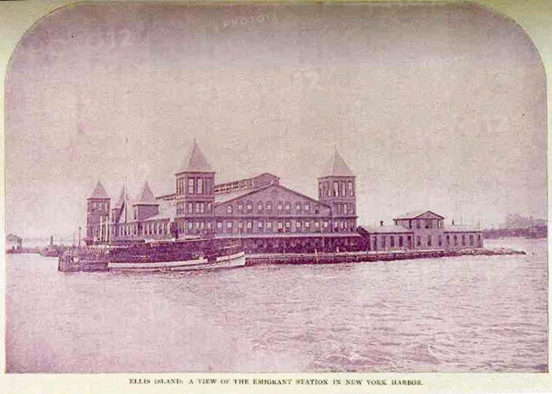 Ellis Island First Bldg Burnt 15 June 1897