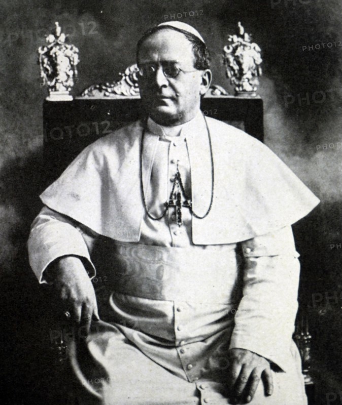Photographic portrait of Pope Pius XI (1857-1939) head of the Catholic Church. Dated 20th century