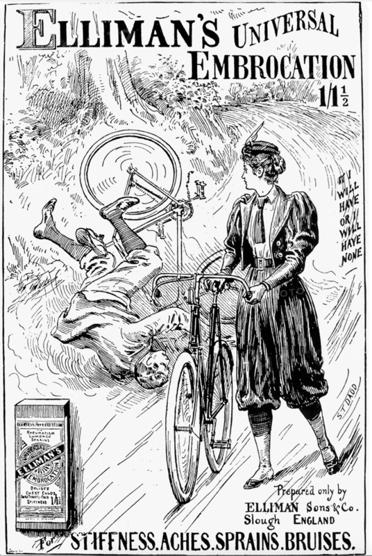 ELLIMAN'S EMBROCATION 1897 advert in The Graphic magazine.