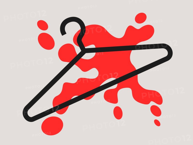 METAPHOR MEANING: Coathanger and Stain of blood as metaphor and symbol of self-induced abortion ( Coat-hanger as symbol of pro-choice movements fighti