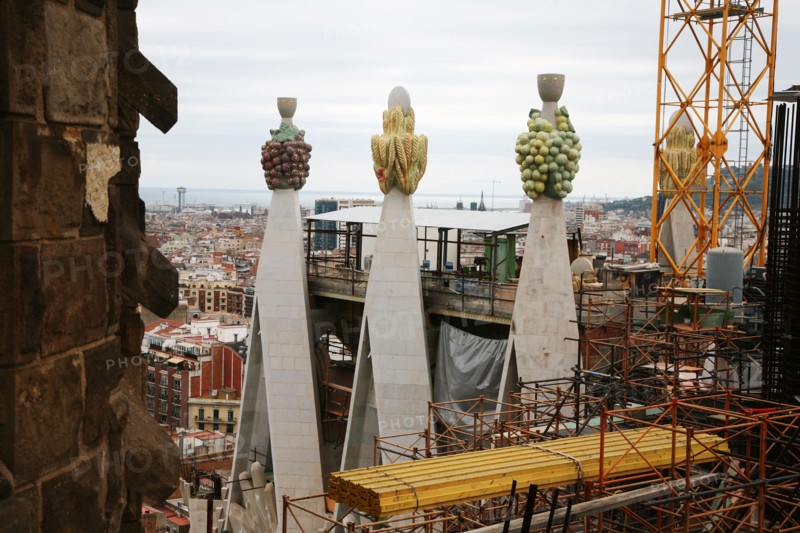 la sagrada familia construction barcelona catalunya spain sight sights historic tourist