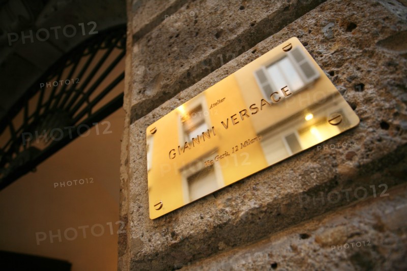 Gianni Versace headquarter, Via della Spiga street, Milan, Lombardy, Italy, Europe