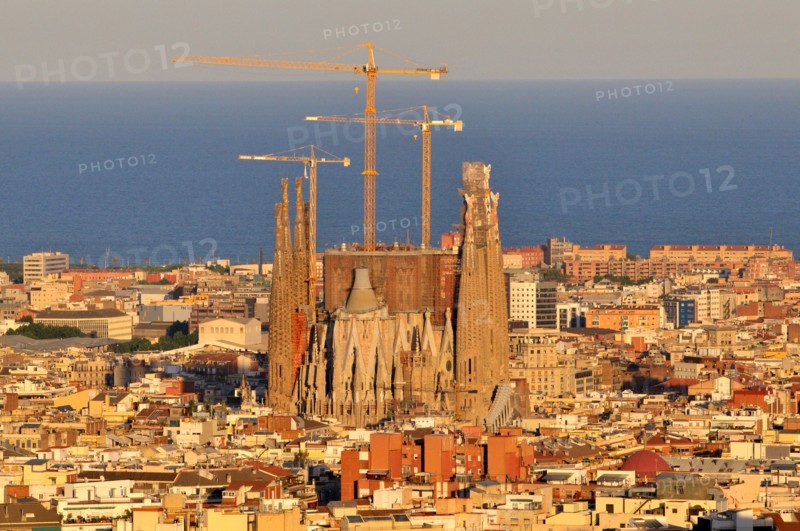 General view of Barcelona from Park Güell. Catalonia. Spain.