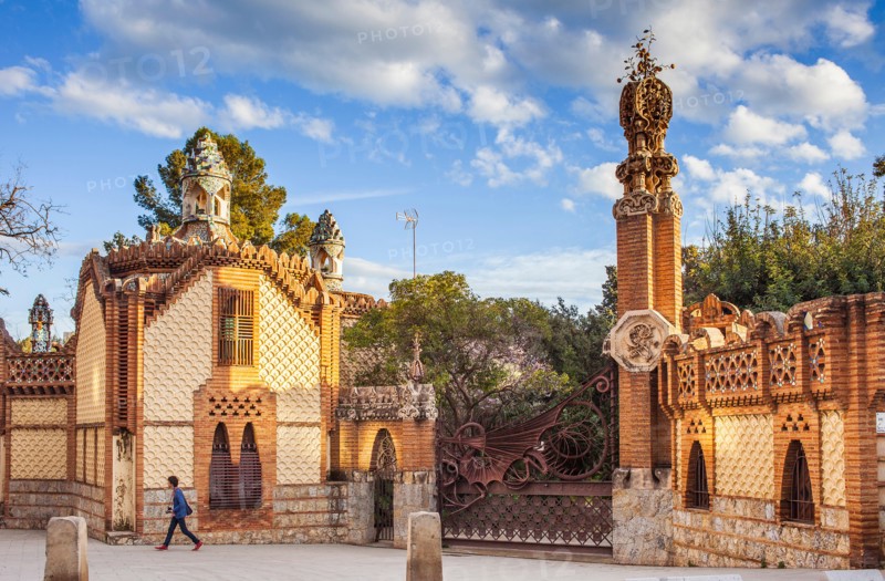 Pavellons de la Finca Guell, by Antonio Gaudi. Barcelona. Catalonia. Spain