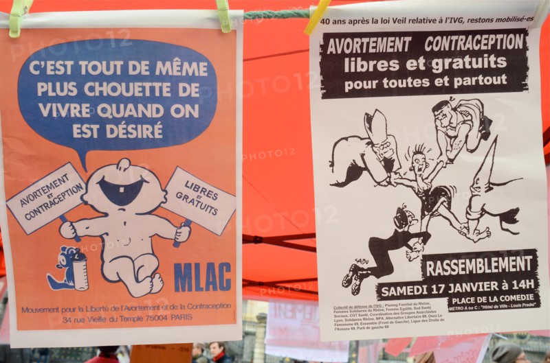 Women celevrate the 40th anniversary of IVG law, on Pregancy Interruption Lyon (France)