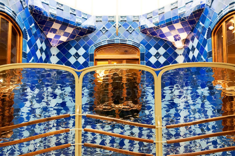 Detail of Casa Battlo inside in 19. September 2017. Barcelona ? Spain