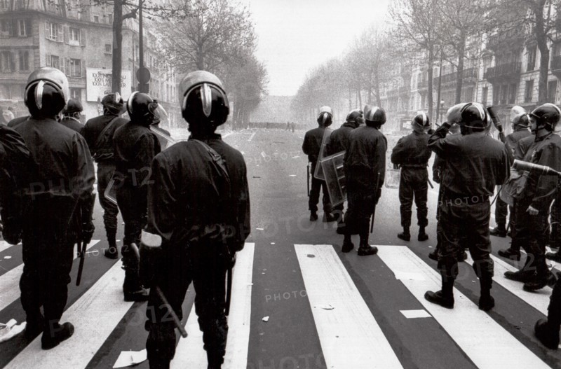 May Day Demonstration on Boulevard Beaumarchais, Paris, France
