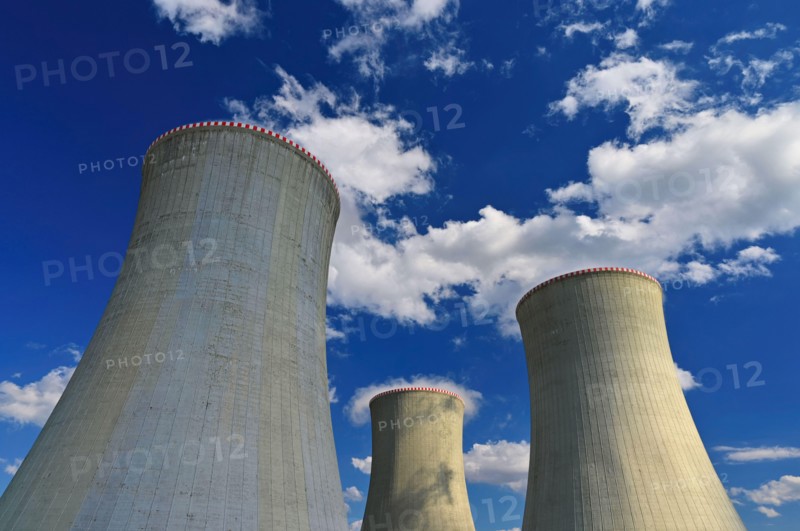Nuclear power plant. Concept for industry and technology - energy crisis. Increasing energy prices - Russia's war on Ukraine. Dukovany - Czech Republi