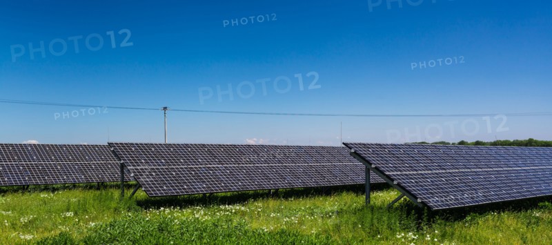 Solar panels on a sunny day