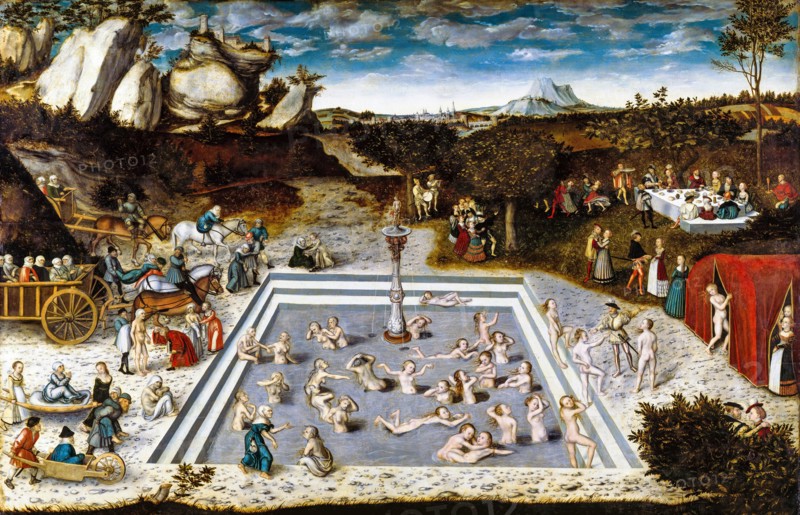Lucas Cranach the Elder, The Fountain of Youth, painting, 1546