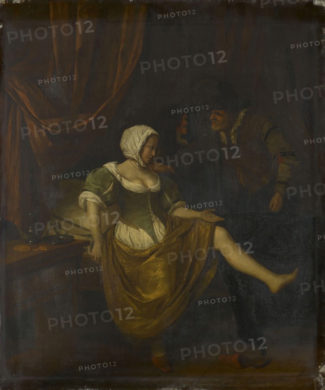 Jan Steen -  Scene in a Brothel with an Old Man Giving Money to a Girl