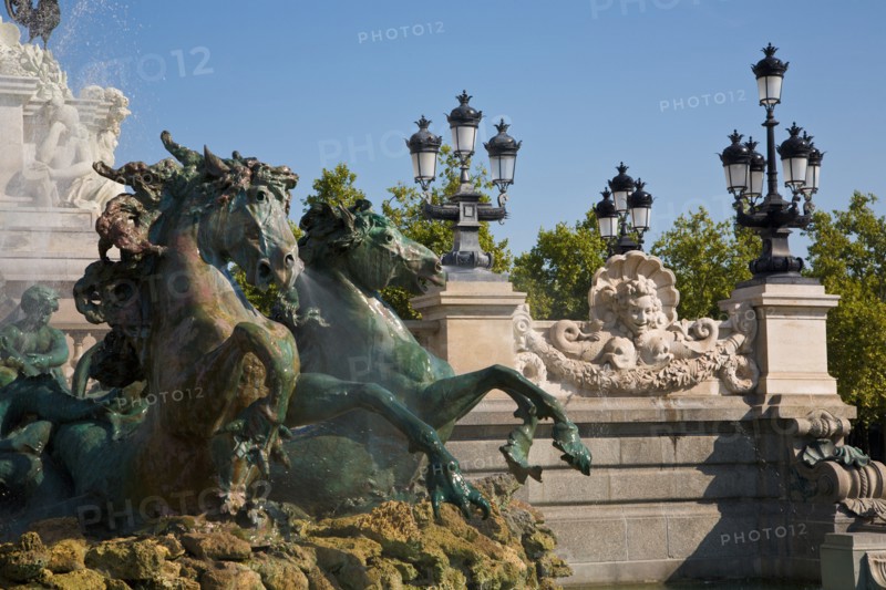 Fountain, Monument des Girondins, Bordeaux, Gironde, France