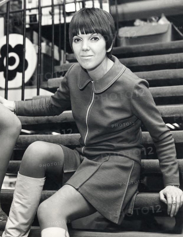 MARY QUANT - UK fashion designer at her Knightsbridge boutique Bazaar in in 1967
