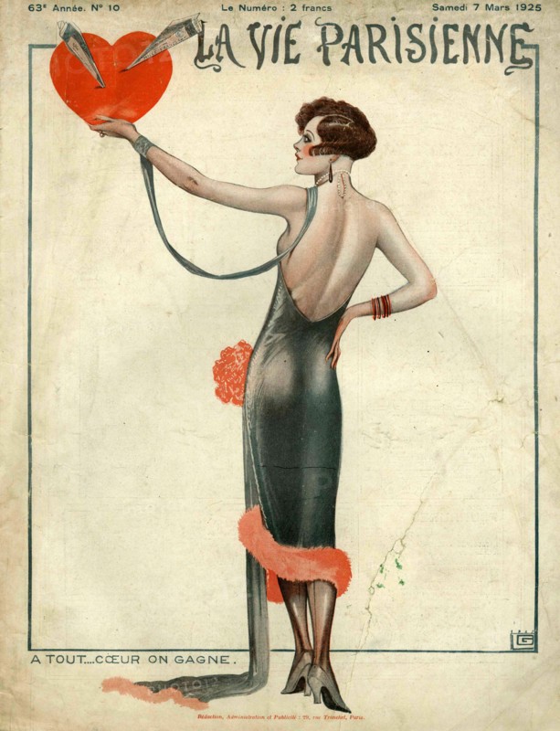 1920s France La Vie Parisienne Magazine Cover