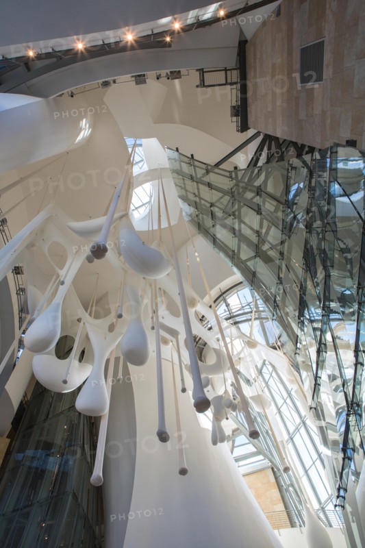 The Interior of the Guggenheim Museum in Bilbao, Spain, on March 6, 2014. The Guggenheim is a museum,modern and contemporary art