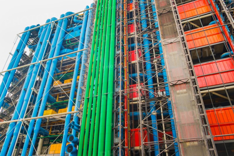 back facade of georges pompidou center