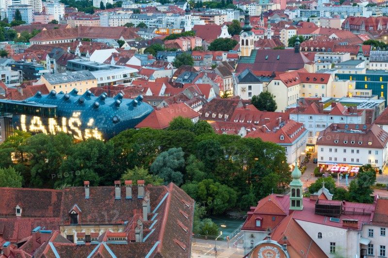 Town View & Rooftops, Graz, Austria
