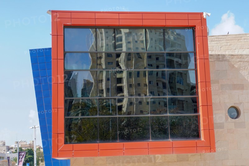 Exterior of the Design Museum Holon, Israel designed by Israeli architect and industrial designer Ron Arad in cooperation with Bruno Asa