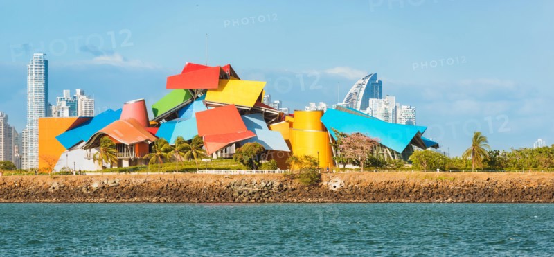 Panama City, Panama - May 15, 2015: Biomuseo is located on the Amador Causeway in Panama City. It was designed by architect Frank Gehry. The design wa