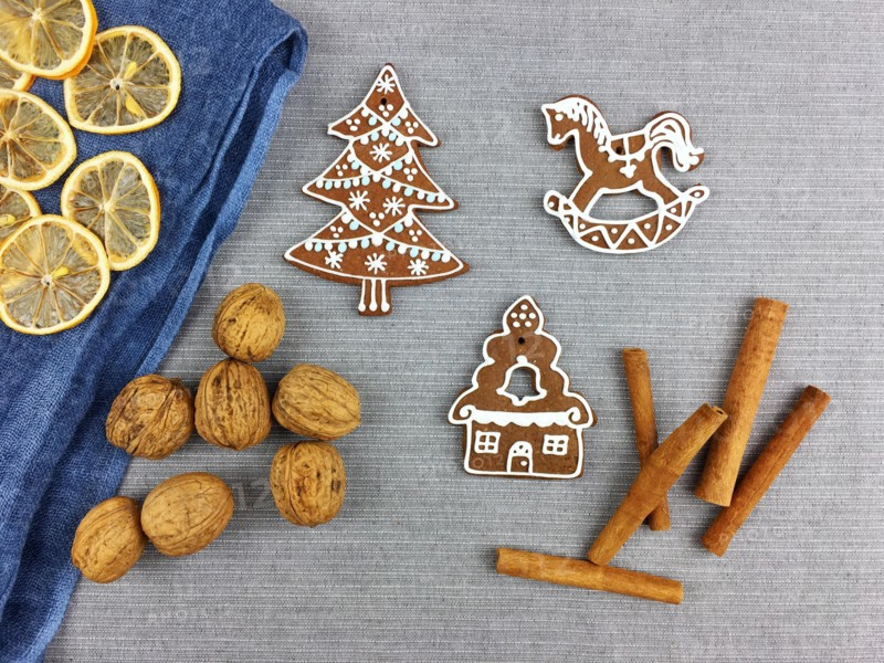 Christmas gingerbread cookies decoration