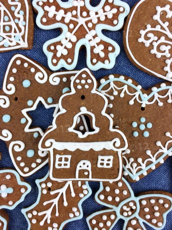 Christmas gingerbread cookies decoration
